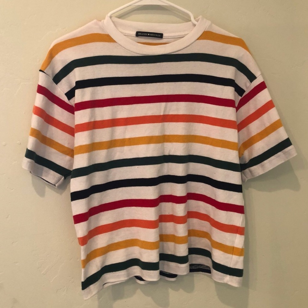 cutest brandy melville stripped tee!
